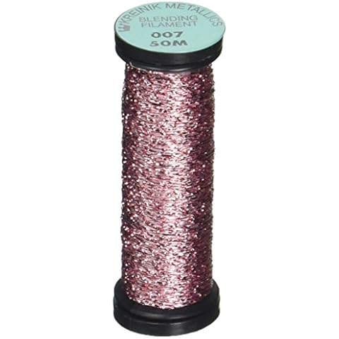 Kreinik Blending Filament 50m Metallic Thread for Sewing, 55-Yard, Pink Cover