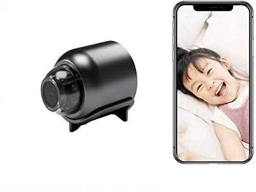 [2021 Version] KiruBret Mini Spy WiFi Camera 1080P Portable Wireless Nanny Cam w/Auto Night Vision Motion Detection ,Security Camera for Home and Office - Hidden Spy Cam on Android iOS App
