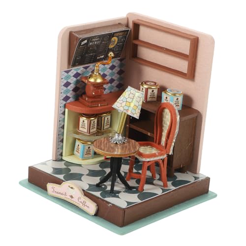 KONTONTY 1 Juego casa pequeña de Bricolaje casa de Bricolaje Kits de Casas de muñecas para Construir Casitas de Madera Infantiles Mini casa de Madera Modelo de Cabina pequeña de Bricolaje