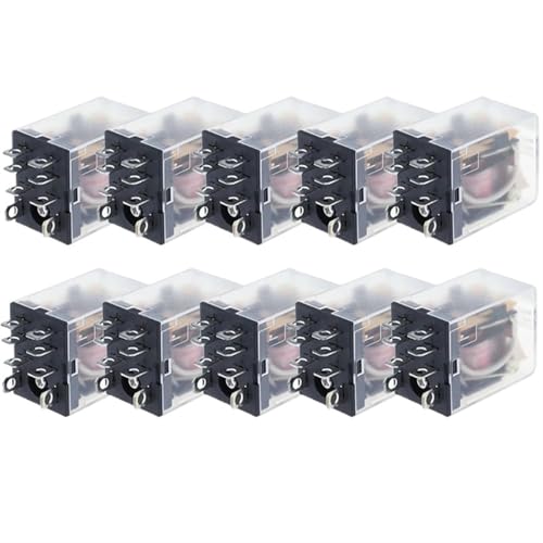 Relais de puissance LY2NJ DPDT 24V DC à 8 broches avec coque dépolie, lot de 10 pièces