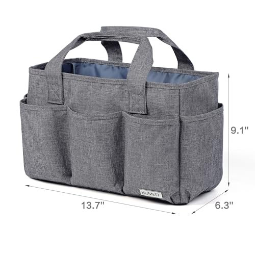 HOMEST Craft Organizer Tote Bag with Multiple Pockets, Storage Art Caddy for Scrapbooking, Crafts Supply Carrier for Tool, Gray by HOMEST - Image 6
