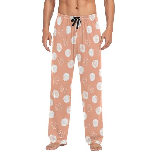 Pantalon de pyjama pour homme multicolore doux à pois avec poches taille L