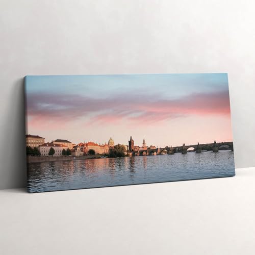 Peinture sur toile grand format 120x60cm et tableau photo du Pont Charles