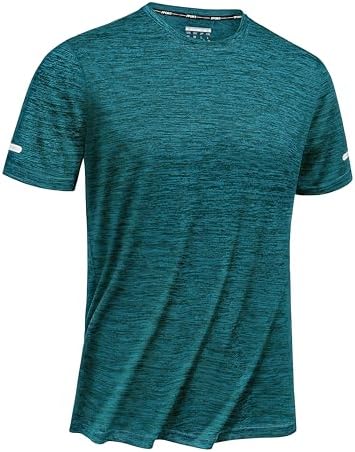 TACVASEN Sport Tshirts Herren Kurzarm Funktionsshirt Meliert Laufshirt