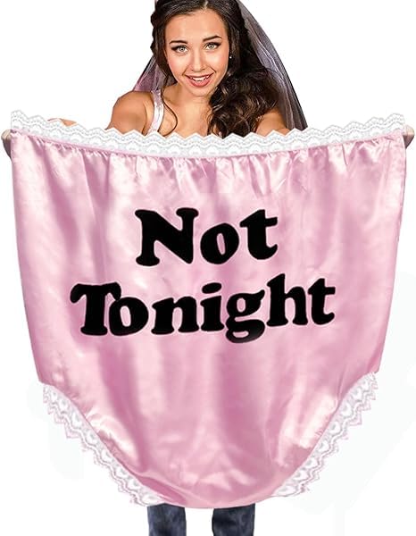 Image of Funny Underwear for Women, Joke Gag Gift Big Mom Undies, Men Halloween Christmas Bride Wedding Game Pink