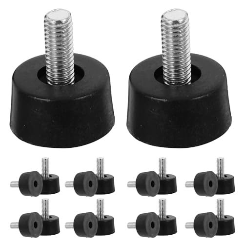 INOOMP Niveladores de Patas Ajustables para Muebles Tornillos M5 Base de Plástico Negro 20 Unidades para Uso Doméstico, Adecuado para Gabinetes y Mesas