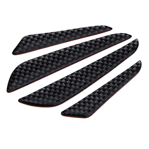 ihreesy Car Door Bumper Protection Trim,4PCS Carbon Fiber Car Side Door Edge Guards Protector Universal Anti Collision Car Door Corner Bumper Guard Protector Strips,Black