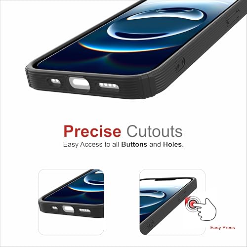 Image of for iPhone Case 16e, [Military Grade Drop Protection] Shockproof Slim Hybrid Phone Case for iPhone 16e - Carbon Black