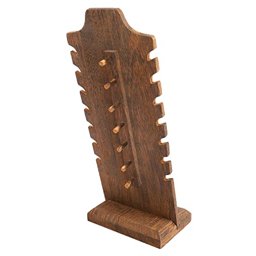 image for MOOCA Wooden Freestanding Necklace Holder Stand for Multiple Necklaces