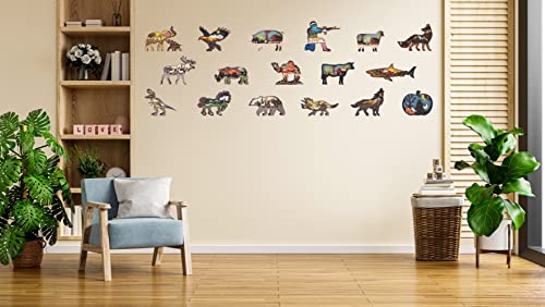 3D Forest Wolf Decor Wooden Animal Statues Wall Art For Home Office Work Desktop Decor Farm Rustic Cabin Farmhouse Room Wall Decor For Boys Birthday Gift Housewarming Gift Christmas Decor #TOP6