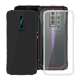 KJYFOANI Custodia per Doogee Blade 10 Energy (6.56"),Ultra Sottile Morbido Silicone TPU Case, Anti-Graffio Antiurto Bumper Protettiva Cover per Doogee Blade 10 Energy Nero + Clear