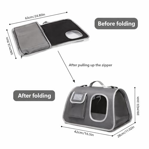 Image of Cat Backpack Carrier Expandable Pet Carrier Backpack for Small Medium Cats Fit Up to 18 Lbs, Foldable Puppy Backpack Carrier for Travel, Hiking (New Dark, 20Lx27Hx38W)