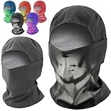 Unisex Heat Reactive Balaclava, Color-Changing Thermal Mask for Skiing Hiking Biking, Full Head Wrap (US, Alpha, One Size, Gray to White)