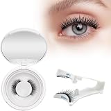 VEGCOO Ciglia Magnetiche Naturali, Ciglia Finte Magnetiche riutilizzabili con applicatore, non c'è bisogno di colla magnetica per Ciglia facile da indossare e rimuovere （Set-B 08)