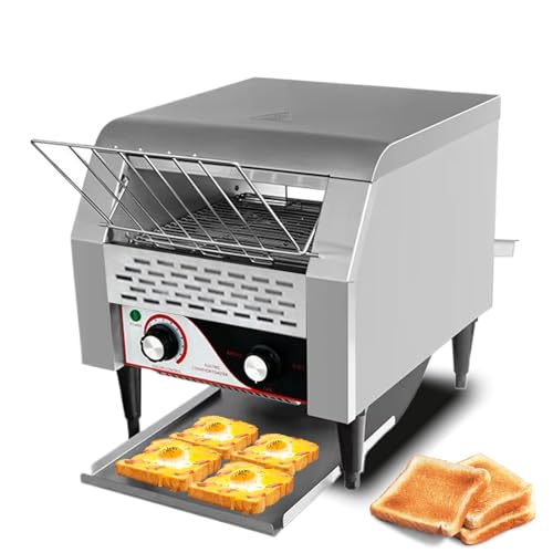 Tostadora de Cinta transportadora Comercial, 2200 W, 300 rebanadas/h, panificadora eléctrica, Modo de horneado de 1 a 7 Niveles, 3 Modos de Calentamiento, Bandeja recogemigas extraíble