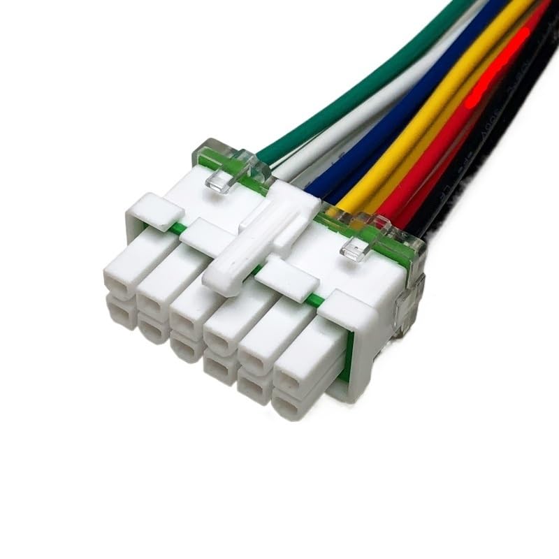 5557-4.2mm Electric Vehicle Controller Plug 2p3p4p6p8p10p12p14p16p Wiring Harness Water Proof Connector Wire Length 30cm(12p Female,1sets)