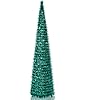 5ft pop up christmas tree blackish greencollapsible pencil tree with plastic base tinsel tree for holiday home party decoration indoor outdoor  urban country home decor