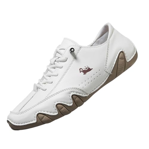 Scarpe da uomo estive, leggere, traspiranti, comode, da trekking, da uomo, da lavoro, da uomo, da donna, eleganti, per il tempo libero, da uomo, bianco, 43 EU