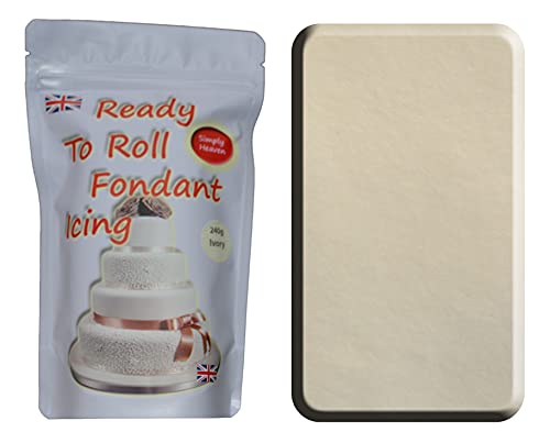 Simply Heaven Regalice ready to roll Fondant Sugarpaste Icing 240g (Gluten free) (Ivory)