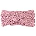 Produktbild Fenverk Stirnband Damen Mädchen | Winter Häkeln Stirnbänder Gestrickt Stirnband | Frühling Kopfband Haarband Elastische Blume Gedruckt Stirnbänder(B Pink)