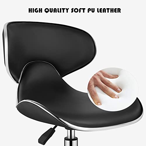 Winedyoung Pedicure Chairs For Nail Tech Pedicure Stool Set Of 2 Pedicure Short Stool, Adjustable Comfort Pneumatic Pump Spa Chair #TOP2