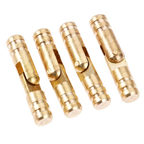 Muggyz 100-Pack 4Mm X 20Mm Copper Barrel Hinges Cylindrical Hidden Cabinet Concealed Invisible Brass Hinges For Jewelry Box Case Furniture Hardware #TOP5