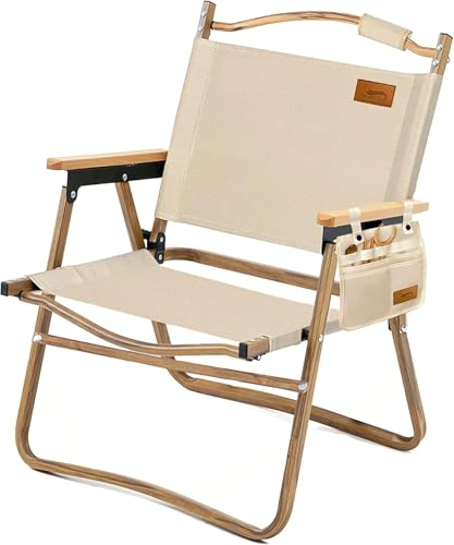 Euiuxoyアウトドア チェア キャンプ チェア 軽量 折りたたみ 椅子 Lサイズ 78X54×51cm 耐荷重 150kg コンパクト 携帯便利 キャンプ椅子 DY (ベージュ)