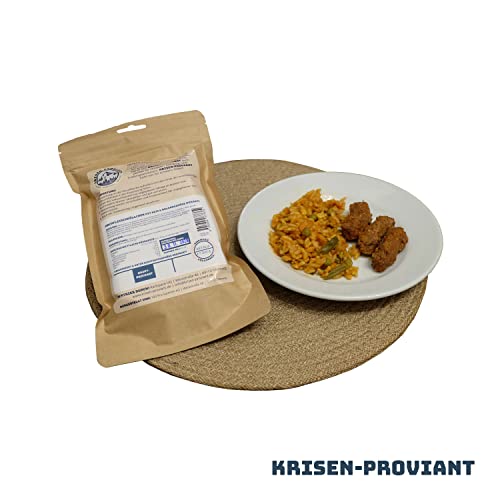 Krisen-Proviant - 2er-Set Hackfleischröllchen m. Reis & Balkangemüse - Notvorrat, Notfallnahrung 5 Jahre haltbar, Survival Food Prepper Outdoor Notfall Nahrung – Bild 3
