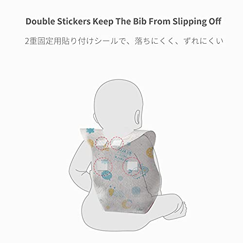 Poksun Baby And Infant Disposable Travel Bibs - Soft, Leakproof, For Toddlers Babies, Feeding, Traveling, (60Pcs) Snail #TOP4