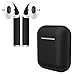 AirPod Skins & Silicone Charging Case Cover | Easy Install | Customize and Protect | Free Lifetime Replacements | Max Coverage | Compatible With Apple AirPods Accessories (Matte Black Case & Skin)