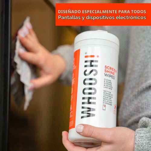 Miniatura 2 de Whoosh! Limpiador Pantalla Táctil 70 Unidades Para Tv, Oled, Macbook, Laptop Limpia Gafas Con Paño Microsuede, Limpiacristales Coche Sin Pelusa, No Abrasivo, Acabado Sin Rayas