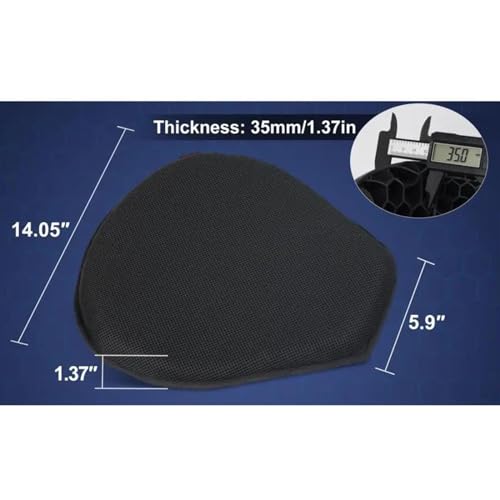 Cojín de asiento de motocicleta transpirable y funda universal de gel 2