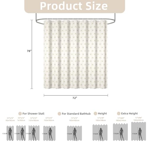 Yeele Green Flower Dainty Minimalist Shower Curtain 72x78 Inch by Yeele - Used condition - Image 3