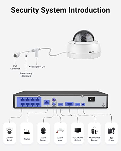 Annke H800 8Mp Poe Security Camera System With 2Tb Hdd, 4K H.265+ Nvr And 4X 8Mp Ultra Hd Ip Dome Cameras, 100Ft Night Vision, Ip67 Waterproof And Ik10 Vandalproof, Remote Access (Not Ptz) #TOP6