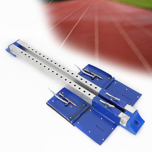 LYNICESHOP 21 Gears kit of Starting Blocks, w/Pedal 6 Gear Adjustment, for Athletic Scholastic Track Sport Runway Running Competition Blue