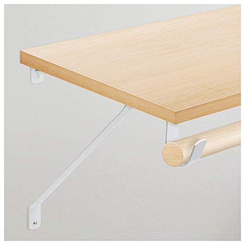 Nuk3y Heavy Duty Adjustable Shelf Rod Support Bracket (White) - Thumbnail 4