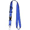 Wisdompro Adjustable Lanyard, Heavy Duty Neck Strap Lanyard with Detachable Buckle and Metal Hook for Keys, ID Badges, Card Holder, Name Tags - Blue/Black