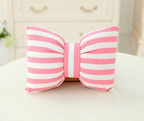 The Purple Tree Cute Bow Cushion (Pack of 1, 12x16 inch, Satin) Cute Decorative Cushion, Bow Cushion, Pretty Decor for Girls