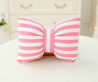 The Purple Tree Cute Bow Cushion (Pack of 1, 12x16 inch, Satin) Cute Decorative Cushion, Bow Cushion, Pretty Decor for Girls