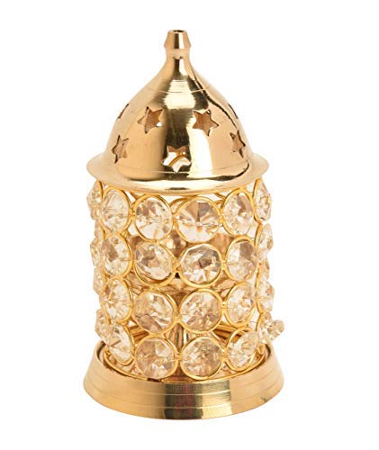 Diya Akhand en cristal ovale à offrir pour les fêtes sacrées