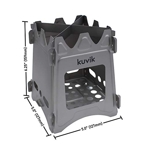 Kuvik Titanium Wood Stove - Ultralight And Compact Stove For Backpacking, Camping, And Survival #TOP5
