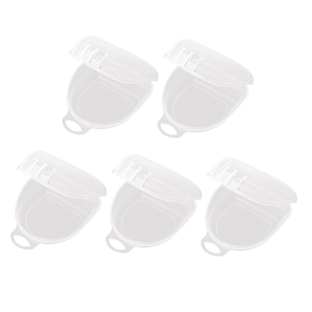 Ciieeo 5pcs Boxing Storage Boxes with Lid, Portable Denture and Tooth Guard Containers for Sports Use, Retainer Cases for Home and Travel