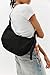 Medium Nylon Crossbody Crescent Bag: Black Slouchy Style Shoulder Casual with 47