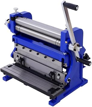 Sheet Metal Brake 12-inch, 3-In-1 Combination Shear Brake Roll Machine Shear Press Brake 20-Gauge Capacity Shear Press Brake with 90 Max Bending Angle for Shear Bending Rolling