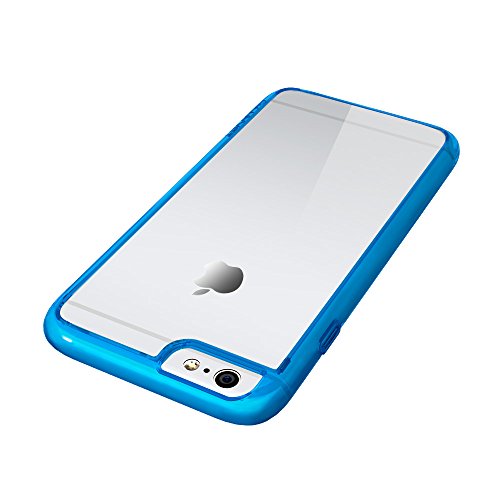 Luvvitt Iphone 6S Plus Case, [Clearview] Hybrid Scratch Resistant Back Cover With Shock Absorbing Bumper For Apple Iphone 6/6S Plus - Clear/Blue #TOP5
