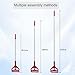 KLHB-YF mop Holder Replacement mop Stick mop Handle Heavy-Duty Commercial Industrial mop Handle Suitable for Cotton and Fiber mop Heads with Threaded Clamping Device Aluminum Handle red mop Stick