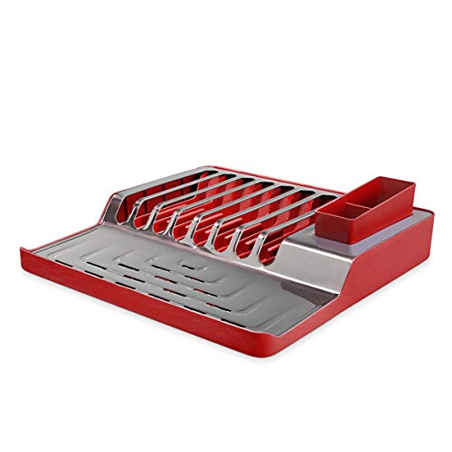Escorredor de Pratos Minimal, 36,8 x 35,35 x 9,8 cm, Vermelho, Brinox