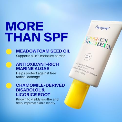 Image of Supergoop! Unseen Sunscreen - Clear & Invisible Face Sunscreen + Broad Spectrum + Makeup-Gripping Primer - Weightless, Scentless, Oil Free - For All Skin Types & Tones