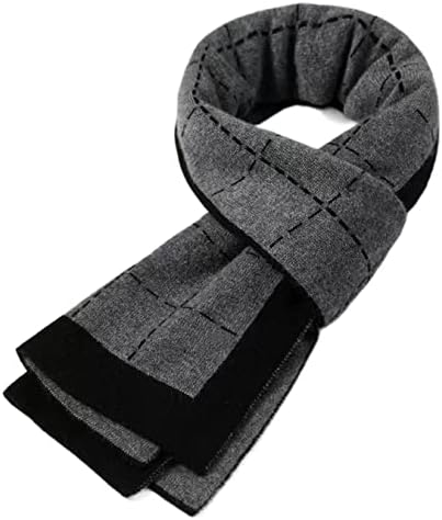 VCADEN Wrap Shawl Scarf Cold Weather Scarves Men's Cashmere Scarf Lattice Knitted Soft Neck Warm Scarves (Color : OneColor, Size : 180 * 30cm)
