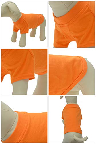 Lovelonglong 2019 Pet Clothing Dog Costumes Basic Blank T-Shirt Tee Shirts For Small Dogs Orange S #TOP2